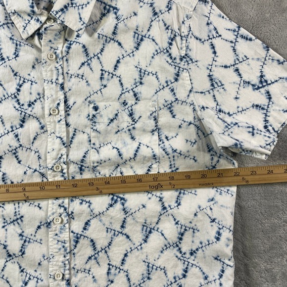 Taylor Stitch Dailola Shirt Mens 42 Large The Davis Linen Blend Luxury Preppy - Picture 5 of 11